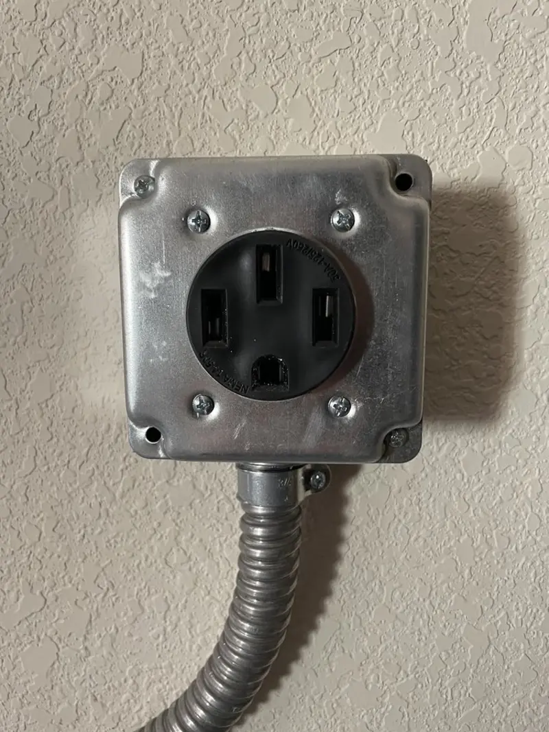 NEMA 14-50 outlet installed for Electrical Panel Upgrade in San Jacinto